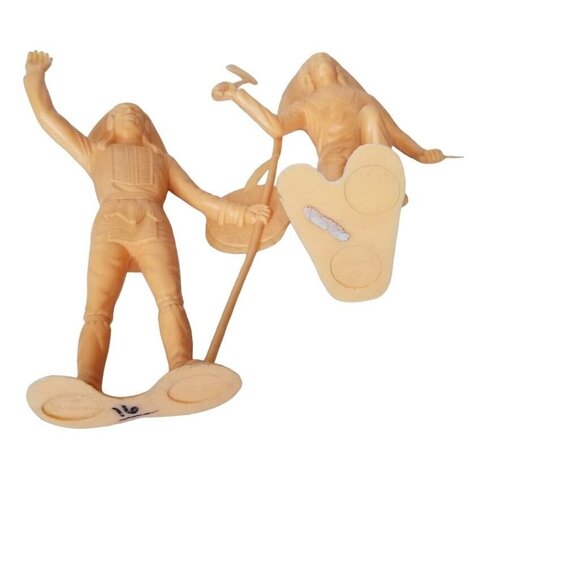 Vintage Louis Marx 6" Native American Indians Playset 1964 Plastic Figures Lot 6 - Picture 6 of 8